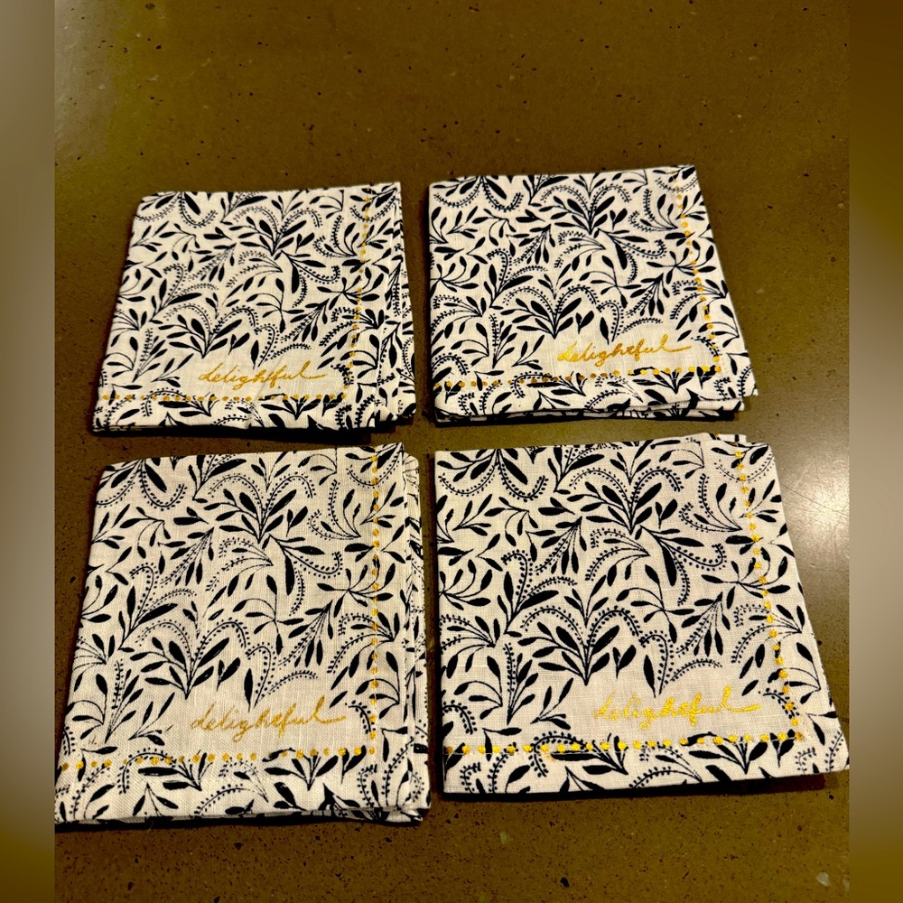 Set of 4 Anthropologie Napkins